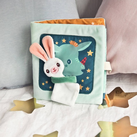 Lilliputiens Miękka książeczka aktywizująca z mini-komforterem „Joe i jego przytulanka”