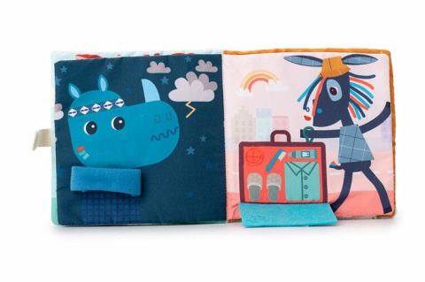 Lilliputiens Miękka książeczka aktywizująca z mini-komforterem „Joe i jego przytulanka”