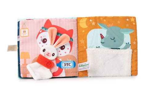 Lilliputiens Miękka książeczka aktywizująca z mini-komforterem „Joe i jego przytulanka”
