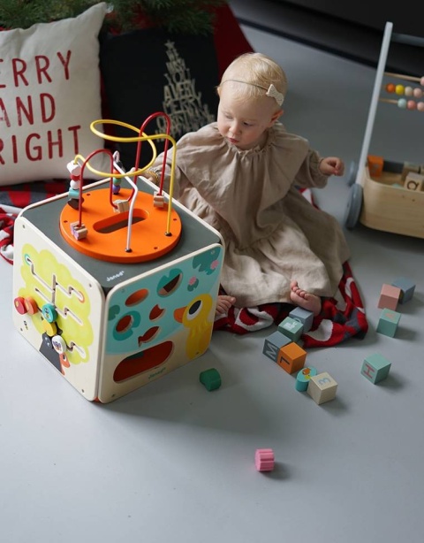 Janod Wielofunkcyjna kostka edukacyjna z pętlą duża