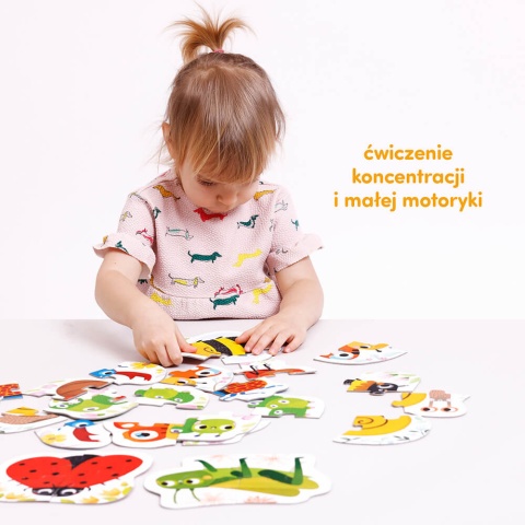 Puzzle Robaczki czworaczki dla dzieci: 2+