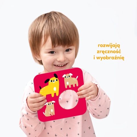 Puzzle kontrastowe Tu pasuje dla dzieci: 15m+