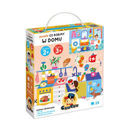 Puzzle Co robimy W domu dla dzieci: 2+, 3+