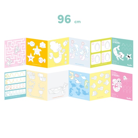 Dłuuugie kolorowanki Syrenki dla dzieci: 4+