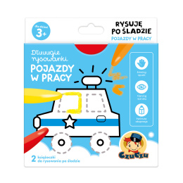 Dłuuugie rysowanki Rysuję po śladzie – Pojazdy w pracy dla dzieci: 3+