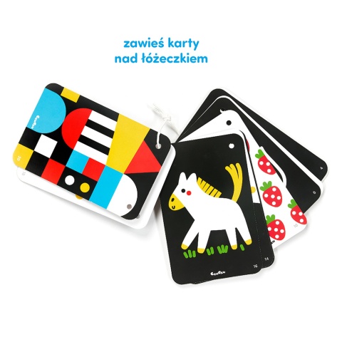 Kontrasty na sznureczku Książeczka do pokazywania dla dzieci 0 i 3 mies.+ dla dzieci: 0+