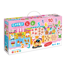 Puzzle Cyfry Króliczki dla dzieci: 3+, 4+