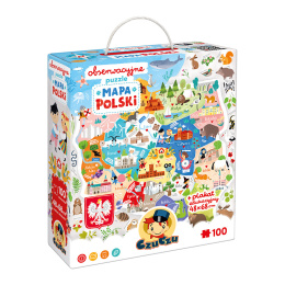 Obserwacyjne puzzle Mapa Polski dla dzieci: 5+