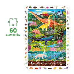 Obserwacyjne puzzle Dinozaury dla dzieci: 4+