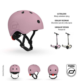 SCOOTANDRIDE Kask S-M dla dzieci 3+ Wildberry