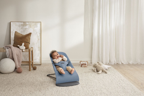 BABYBJORN - leżaczek BLISS WOVEN - Niebieski melanż BABYBJORN - leżaczek BLISS WOVEN - Niebieski melanż