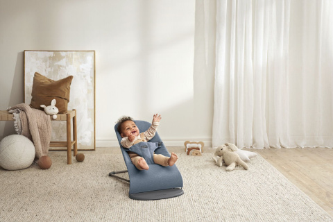 BABYBJORN - leżaczek BLISS WOVEN - Niebieski melanż BABYBJORN - leżaczek BLISS WOVEN - Niebieski melanż