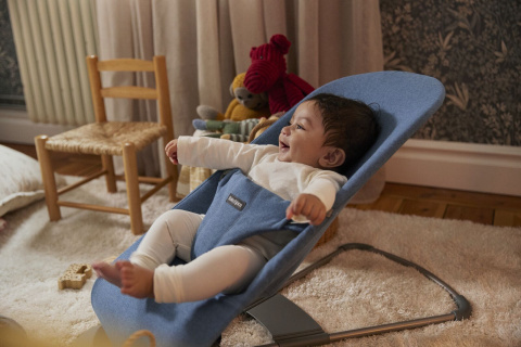 BABYBJORN - leżaczek BLISS WOVEN - Niebieski melanż BABYBJORN - leżaczek BLISS WOVEN - Niebieski melanż