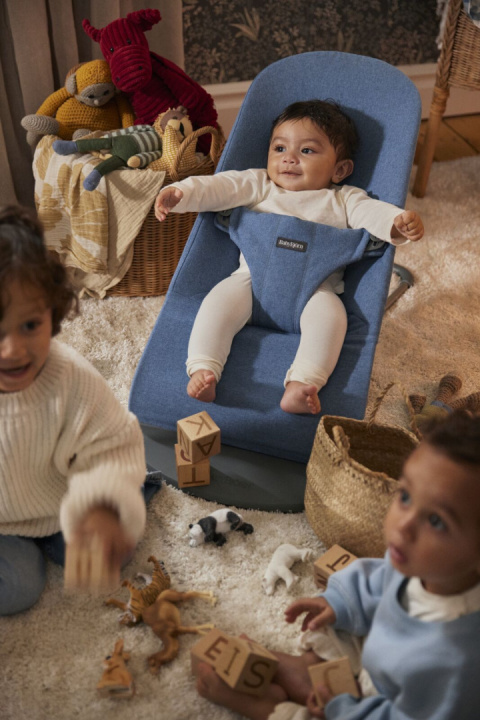 BABYBJORN - leżaczek BLISS WOVEN - Niebieski melanż BABYBJORN - leżaczek BLISS WOVEN - Niebieski melanż