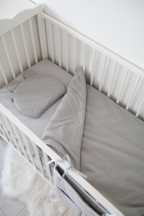 Tiny Star Zestaw kocyk z wypełnieniem i poduszka z uszami 75x100 Smoky