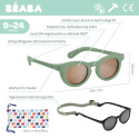 Beaba Okulary przeciwsłoneczne dla dzieci 9-24 miesięcy Delight - Sage green