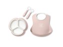 BABYBJORN - Zestaw do karmienia Mealtime - Powder Pink