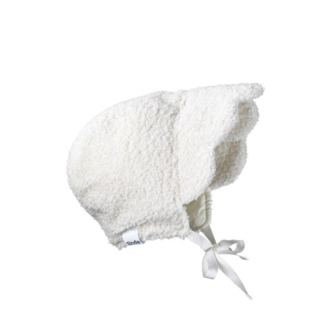 Elodie Details - Czapka Baby Bonnet - White Bouclé - 6-12 m-cy