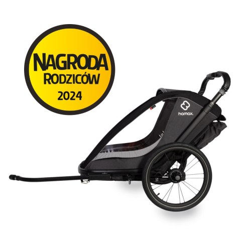 Hamax - Przyczepka rowerowa COCOON, podwójna - Grey/black Hamax - Przyczepka rowerowa COCOON, podwójna - Grey/black
