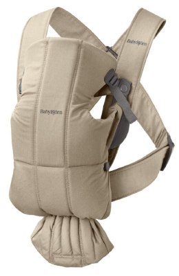 BABYBJORN MINI Woven - nosidełko, beżowe