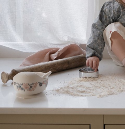 Elodie Details - zestaw do karmienia - miseczka i łyżeczka - Blue Garden