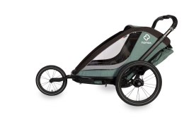 Hamax - Przyczepka rowerowa COCOON ONE z zestawem do biegania - Green/black