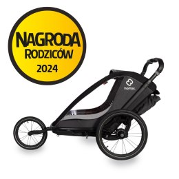 Hamax - Przyczepka rowerowa COCOON ONE z zestawem do biegania- Grey/black