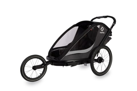 Hamax - Przyczepka rowerowa COCOON z zestawem do biegania, podwójna - Grey/black