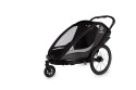 Hamax - Przyczepka rowerowa COCOON z zestawem do biegania, podwójna - Grey/black