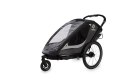 Hamax - Przyczepka rowerowa COCOON z zestawem do biegania, podwójna - Grey/black