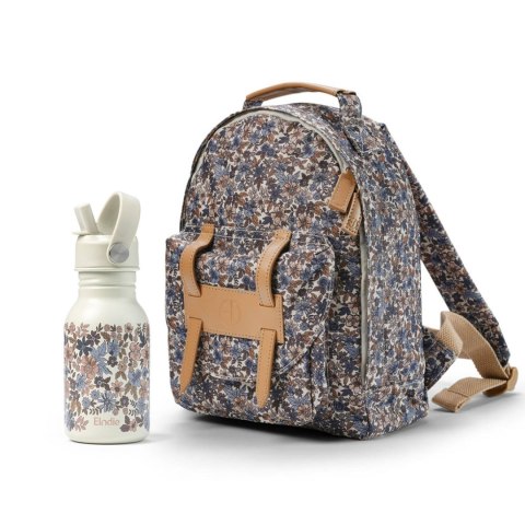 Elodie Details - Plecak BackPack MINI - Blue Garden + Butelka na wodę - Blue Garden - ZESTAW