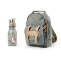 Elodie Details - Plecak BackPack MIDI - Hazy Jade + Butelka na wodę - Chipmunk Darling - ZESTAW