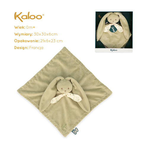 Kaloo Komforter kwadratowy Królik 30 cm szałwiowy kolekcja Lapinoo