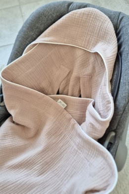 Tiny Star Letni otulacz do fotelika muślinowy - Beige