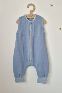 Tiny Star Śpiworek muślinowy z nogawkami Blue / 1-3 lat