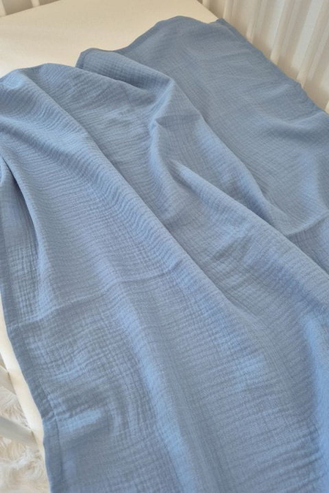 Tiny Star Kocyk muślinowy Blue 80x100