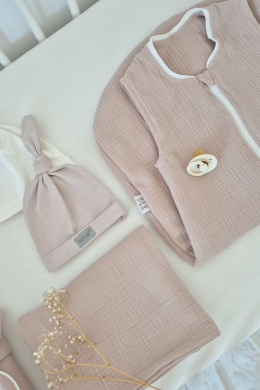 Tiny Star Śpiworek muślinowy - Beige - 1.0 tog / 0-6 M