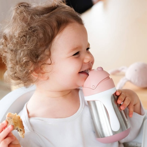 BEABA Bidon niekapek ze słomką termos termiczny 250 ml Windy Blue