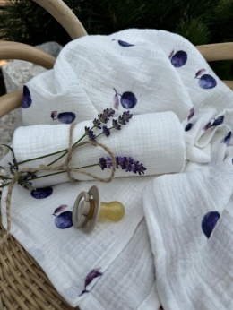 Kaki pieluszka - pieluszka - śliwka & ecru