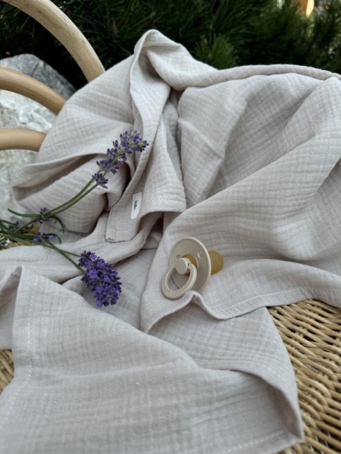 Kaki pieluszka - pieluszka - liski, ecru, beż i błękit