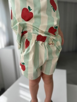 LaBambino letnie spodenki JABŁKA ZIELEŃ kolekcja limitowana