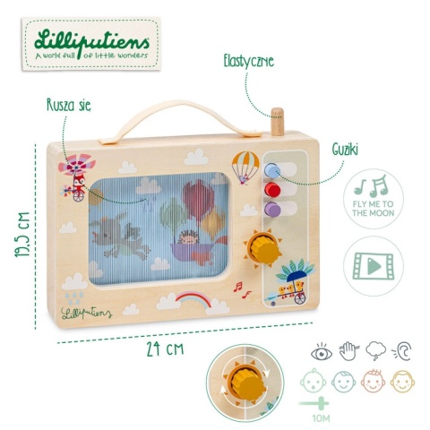 Lilliputiens Drewniana animowana pozytywka Smok Joe 10 m+