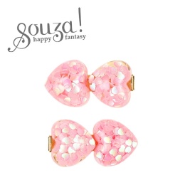 Souza! Spinki do włosów różowe serca Quirine 2 szt.