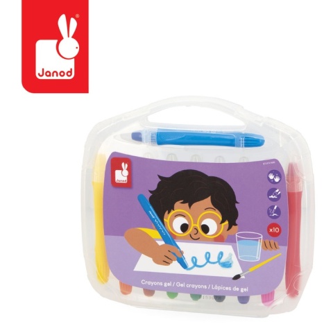 Janod Kredki żelowe 10 kolorów 3+