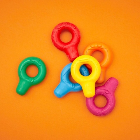 Janod Pierwsze kredki świecowe z uchwytem 6 kolorów 12m+