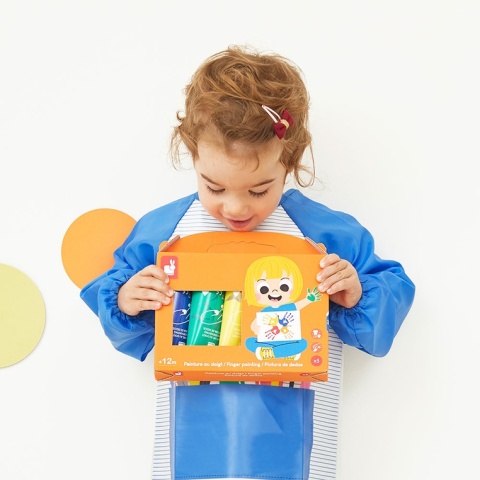 Janod Farbki do malowania rękami 5 kolorów 12m+