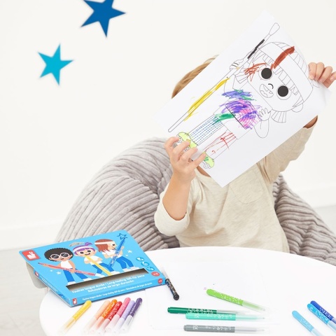 Janod Flamastry pisaki z filcową końcówką 18 kolorów 3+