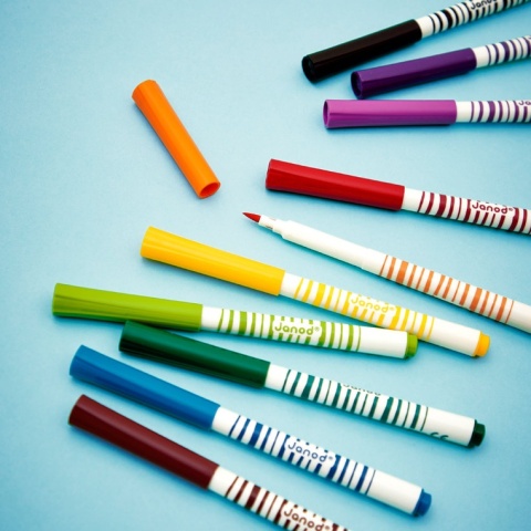 Janod Flamastry pędzelkowe 10 kolorów 3+