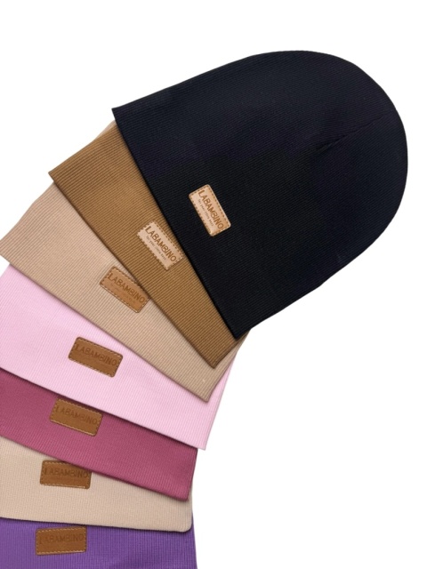 Czapka cienka prążek LaBambino