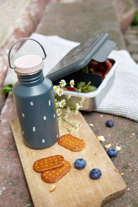 Lassig Lunchbox ze stali nierdzewnej Happy Prints granatowy